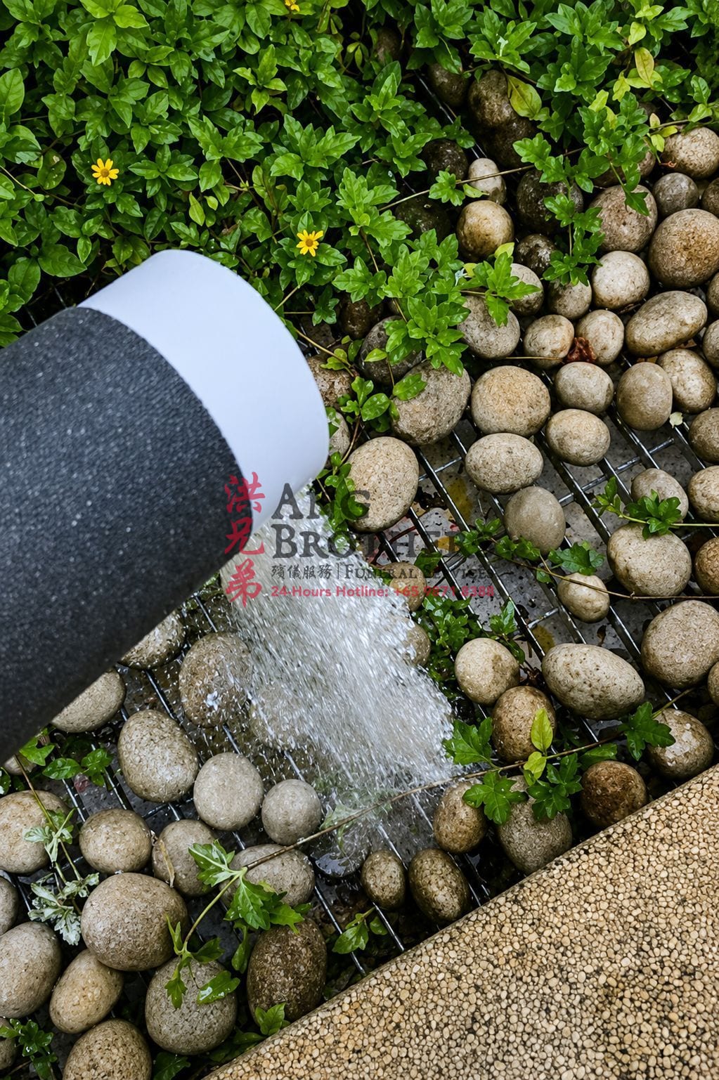 Inland ash scattering at the Garden of Peace