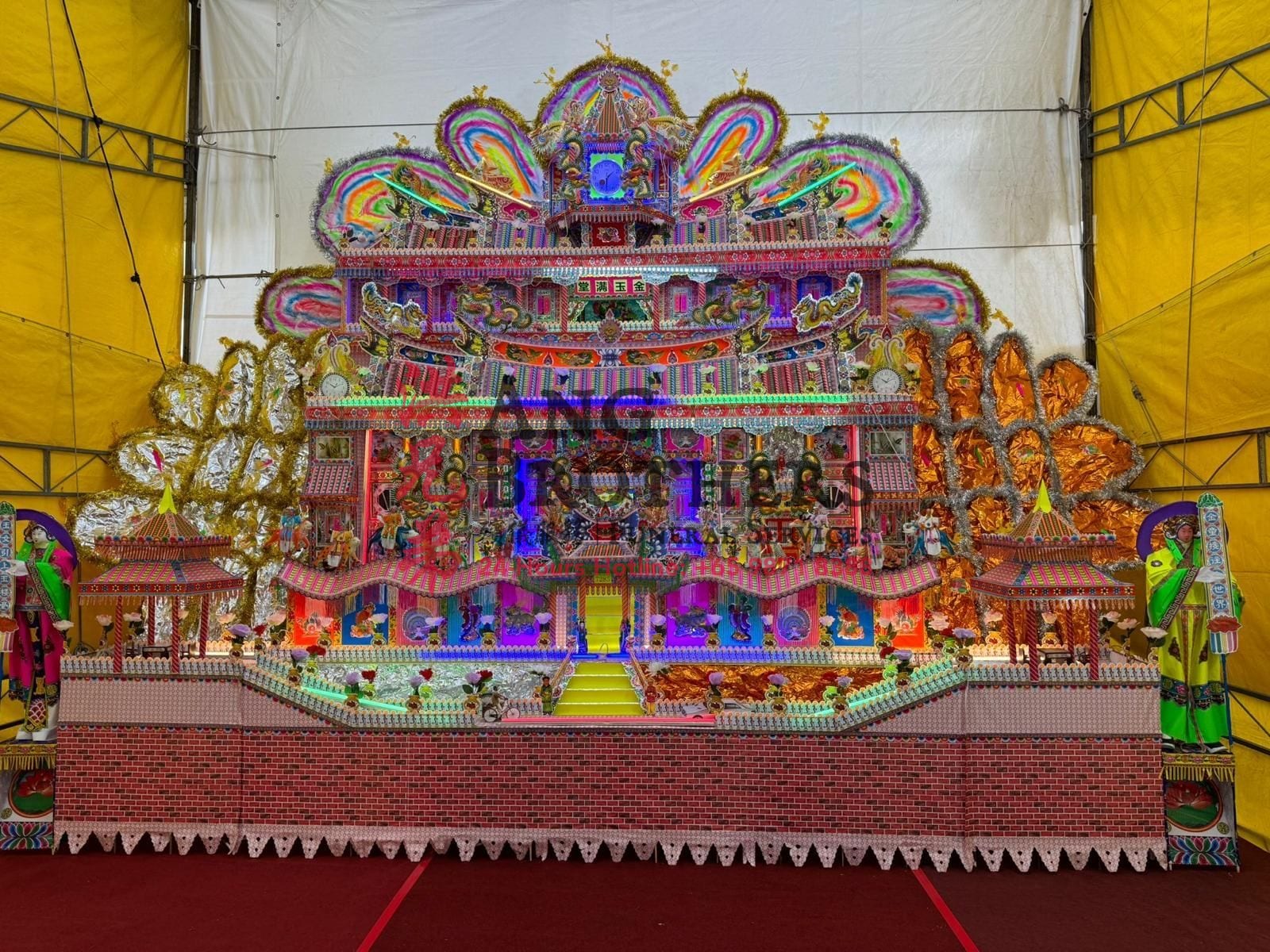 A grand paper effigy palace
